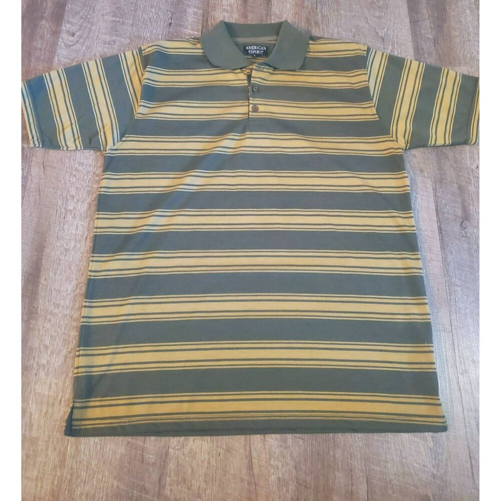 American Espirit Polo Men's Size Large Green Golf/Casual/Business shirt